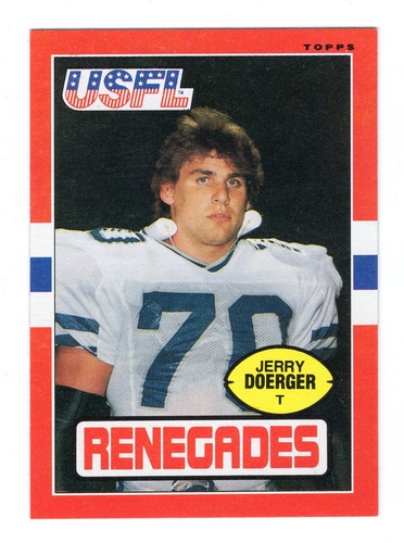 1985 topps usfl jerry doerger - usfl,